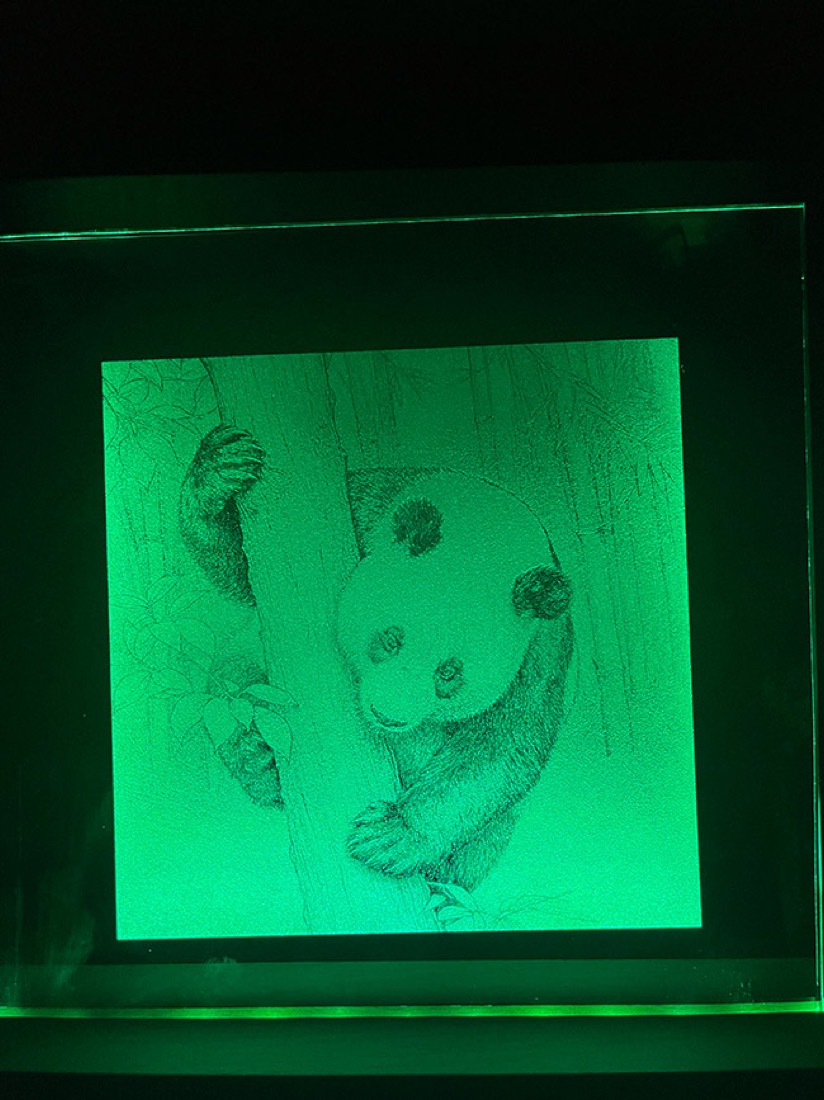 Plastic laser-processed sample